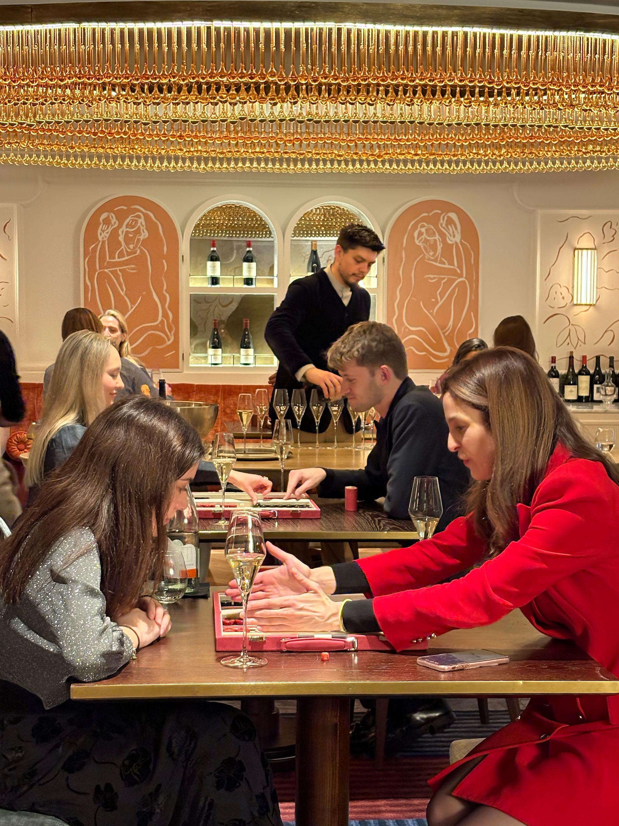 Members playing games at a social night
